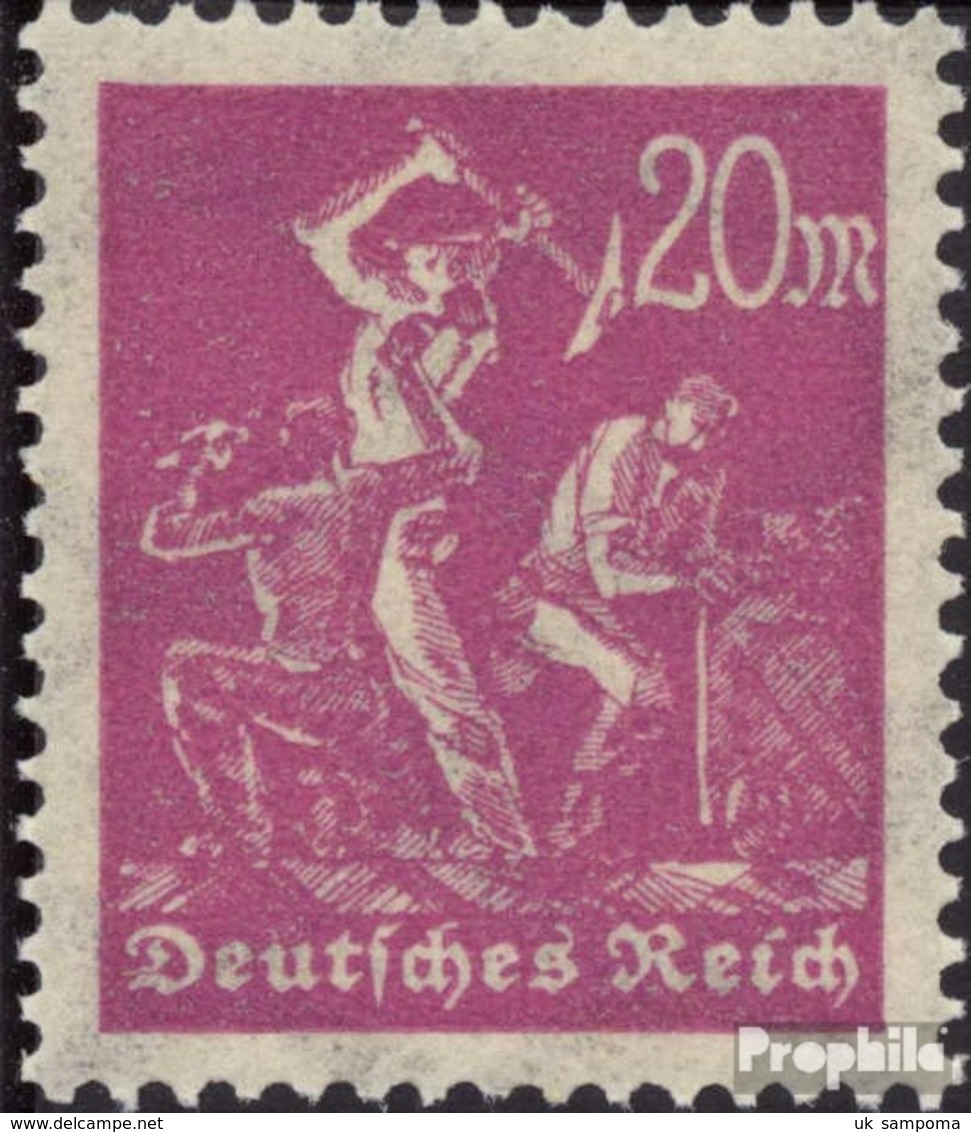 German Empire 241Y Lying Watermark Unmounted Mint / Never Hinged 1922 Workers - Unused Stamps