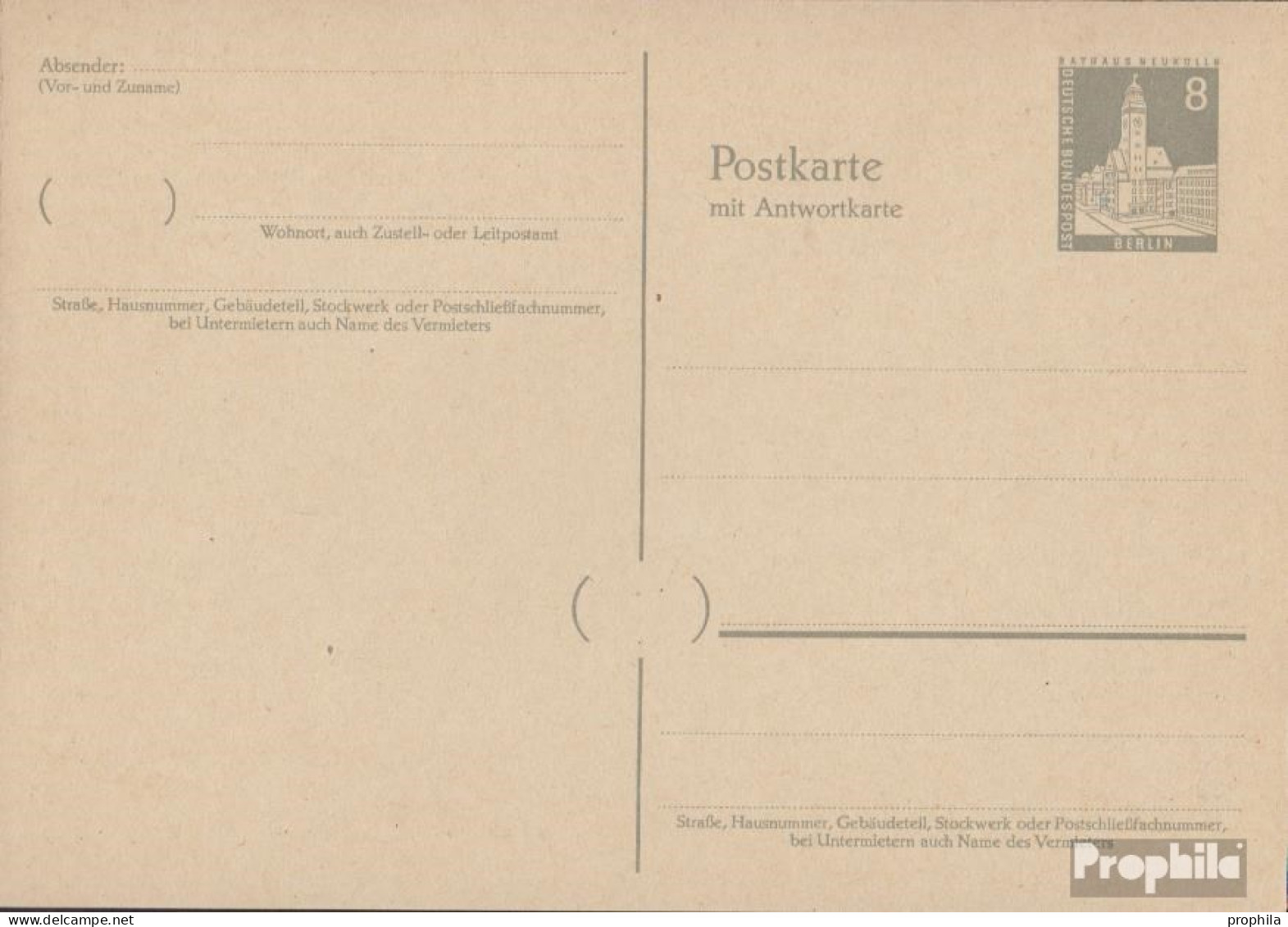 Berlin (West) P38 Amtliche Postkarte Ungebraucht 1957 Berliner Bauten II - Postkarten - Ungebraucht