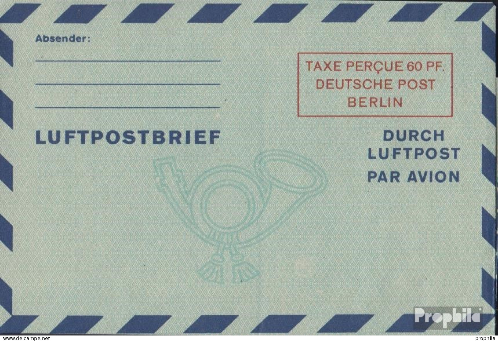 Berlin (West) LF2a I Luftpost-Faltbrief Ungebraucht 1949 Wertkästchen - Enveloppes Privées - Neuves