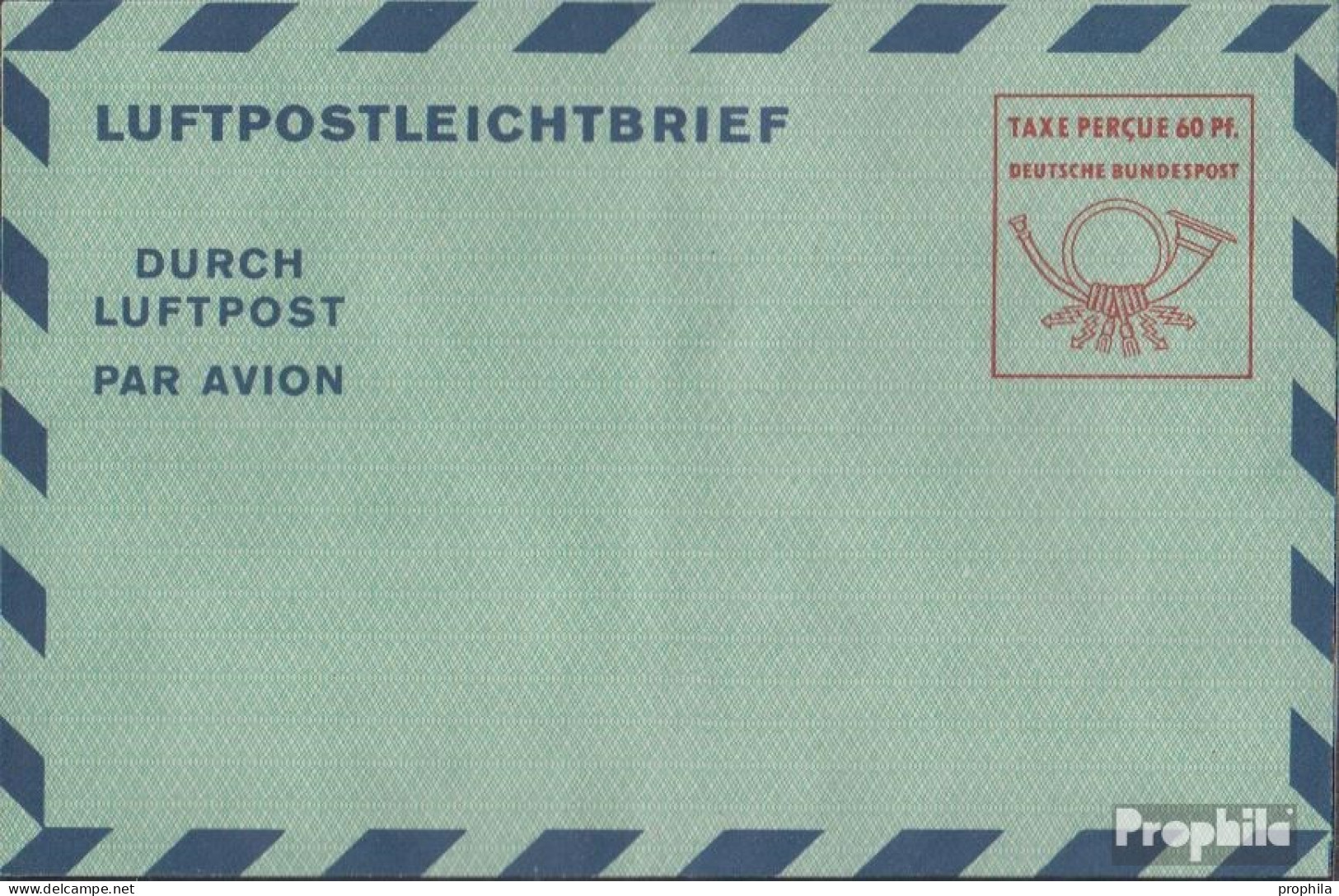 BRD (BR.Deutschland) LF7a Luftpost-Faltbrief Ungebraucht 1951 Wertkästchen - Enveloppes - Neuves