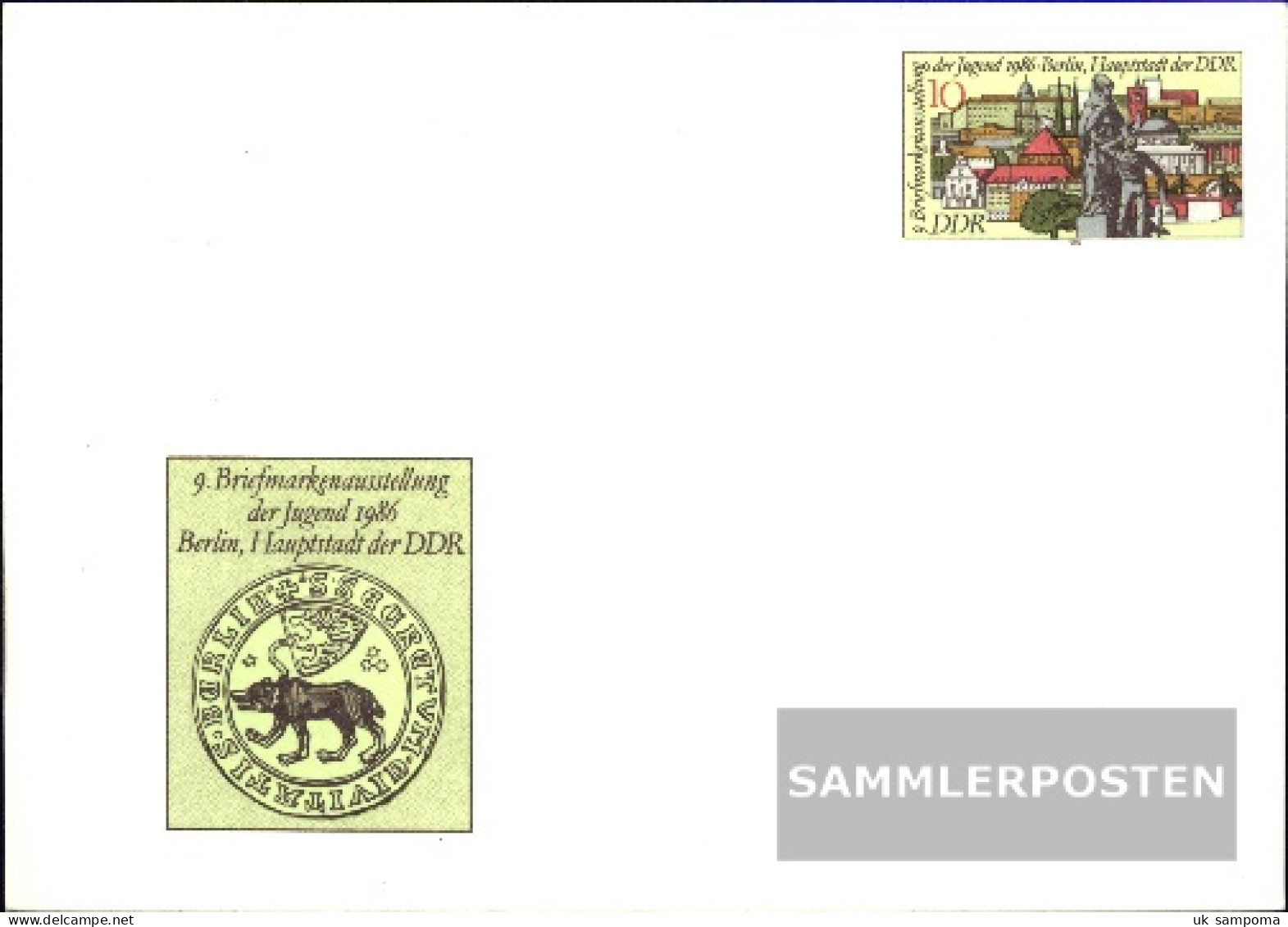 DDR P94 Official Postcard Unused 1986 Stamp Exhibition. - Sonstige & Ohne Zuordnung