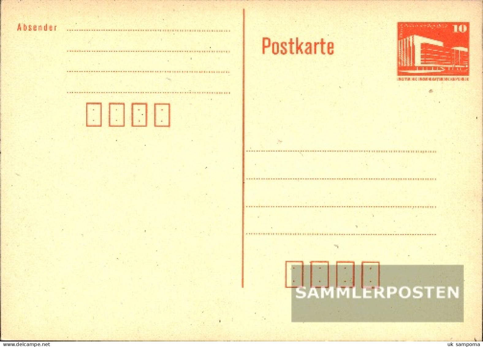 DDR P86I Official Postcard Unused 1986 Structures - Autres & Non Classés