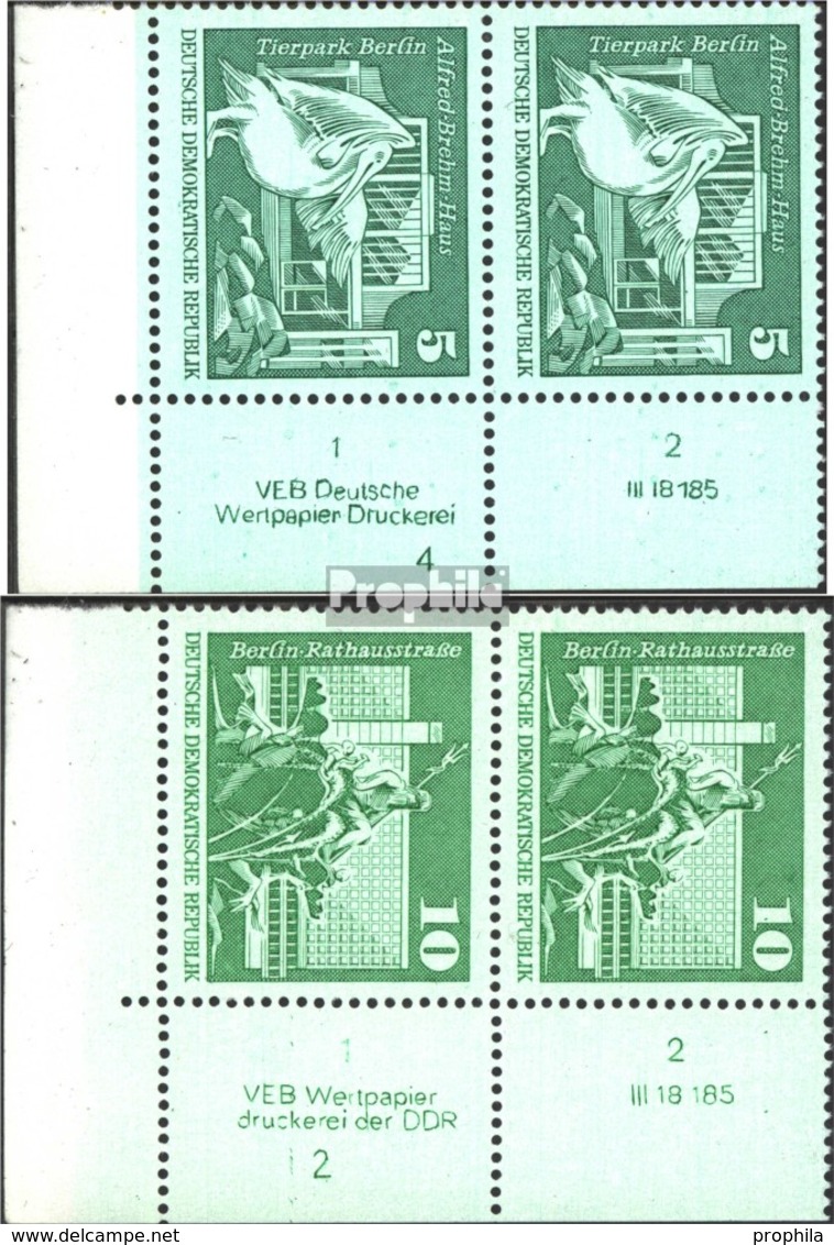 DDR Mi.-Nr.: 1842DV-1843DV Mit Druckvermerk (kompl.Ausg.) Postfrisch 1973 Aufbau In Der DDR, Großformat (II) - Unused Stamps