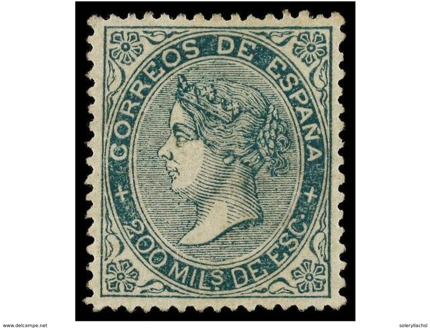 255 * ESPAÑA. Ed.100. <B>200 Mils.</B> Verde. PIEZA DE LUJO. Cat. 255?. - Other & Unclassified