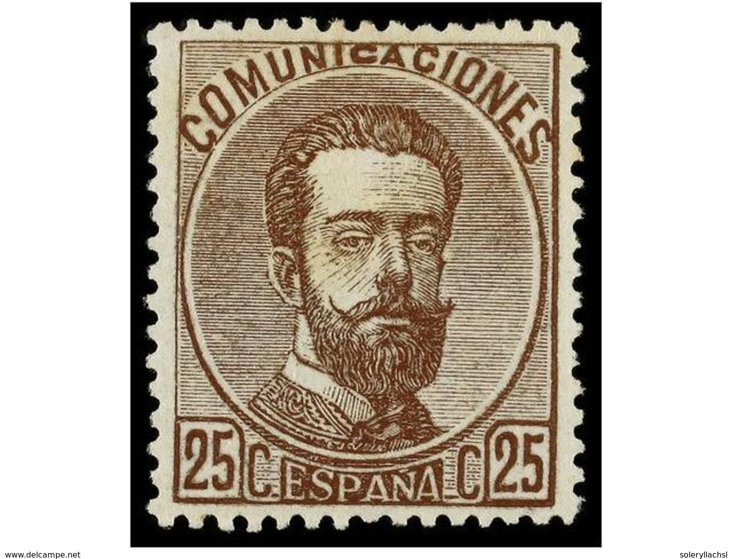 280 * ESPAÑA. Ed.124. <B>25 Cts.</B> Castaño. Color Y Centraje Excepcional. PIEZA DE LUJO. - Altri & Non Classificati