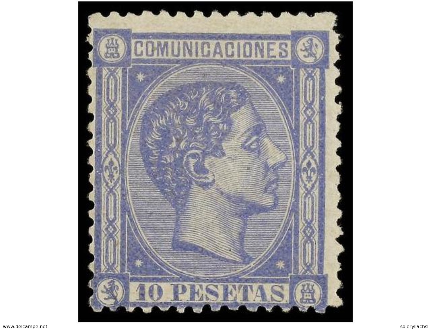 370 * ESPAÑA. Ed.171. <B>10 Pts.</B> Azul. Color Fresco Y Centraje Habitual De Esta Emisión. Bonito Ejemplar. Cert. COME - Altri & Non Classificati