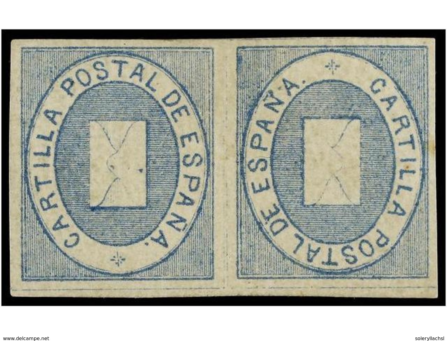 755 * ESPAÑA: FRANQUICIAS POSTALES. Ed.1aii. Pareja <B>CAPICUA.</B> Cat. 190?. - Other & Unclassified