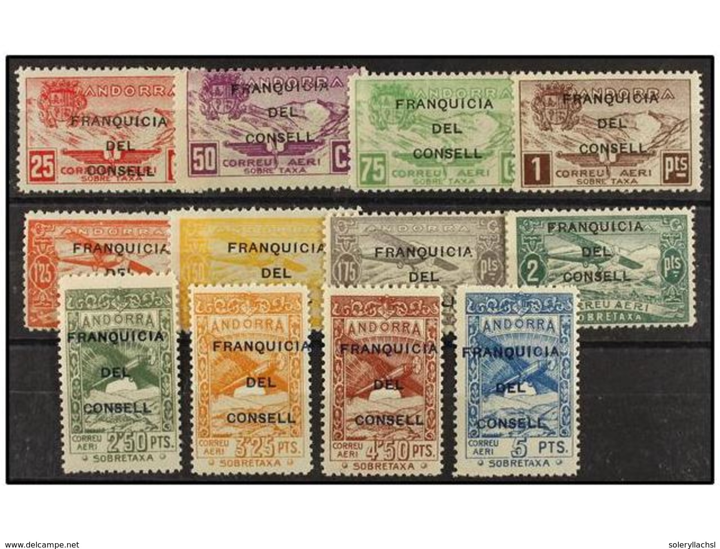 820 ** ANDORRA. Ed.NE 13/24, NE 25/36. <B>NO EMITIDOS.</B> Series Completas. LUJO. Cat. 113?. - Autres & Non Classés