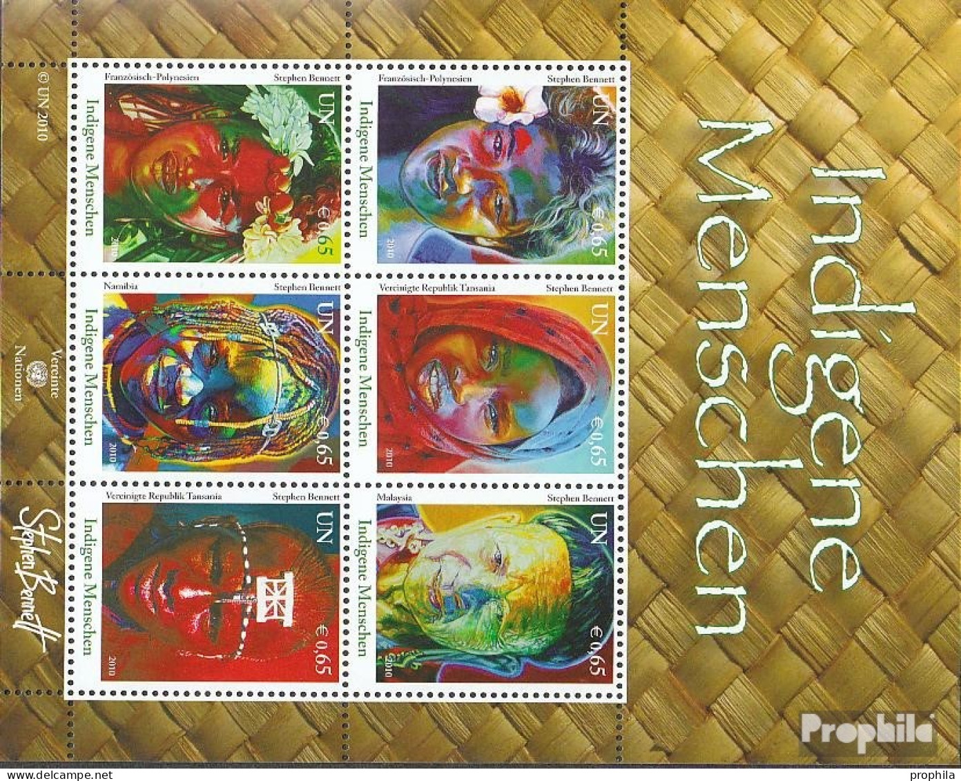 UNO - Wien Block29 (kompl.Ausg.) Postfrisch 2010 Indigene Menschen - Unused Stamps