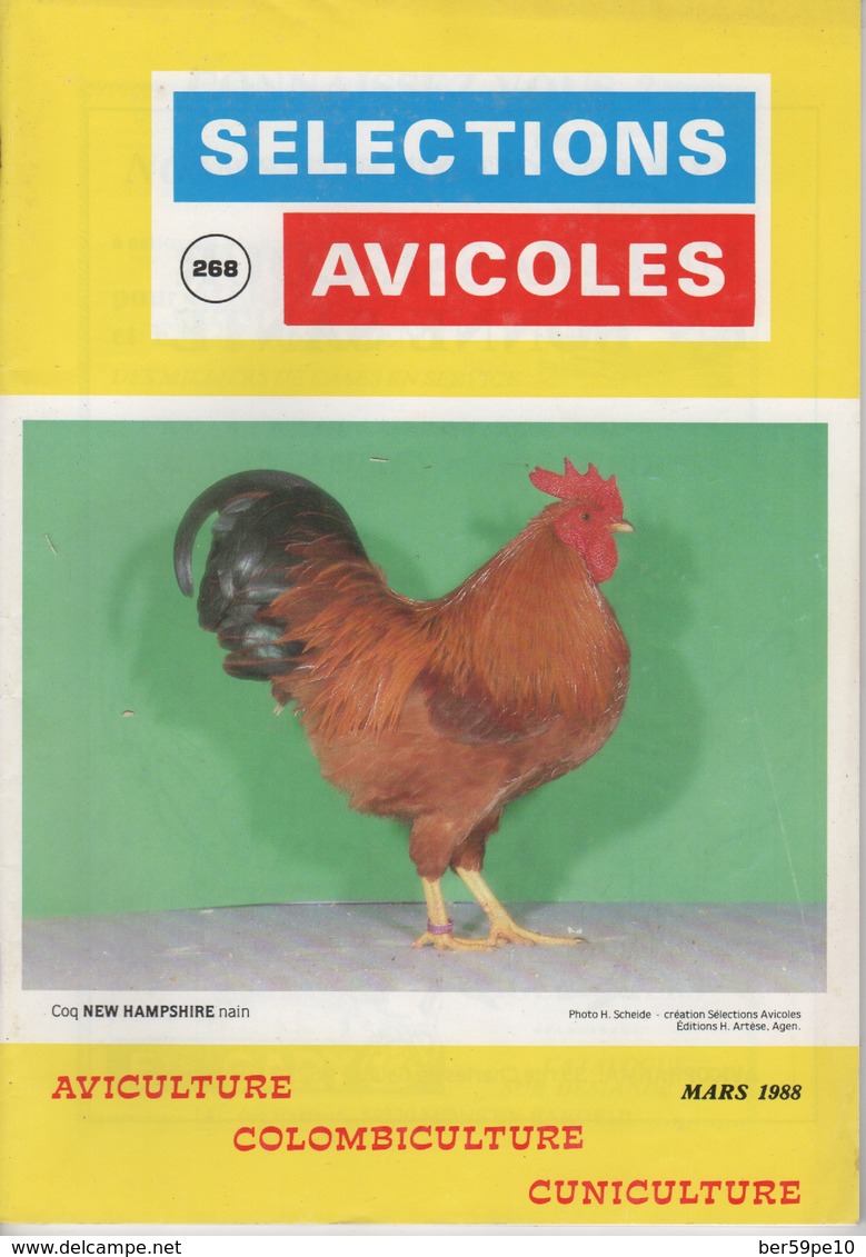 SELECTIONS AVICOLES AVICULTURE COLOMBICULTURE CUNICULTURE MARS 1988 N° 268 - Animals