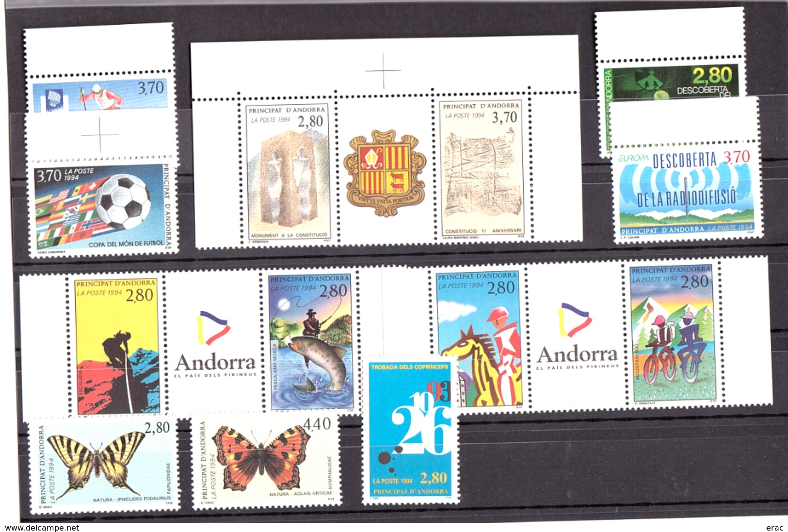 Andorre - 1994 - Complet Neuf ** - N° 441 à 453 - Full Years
