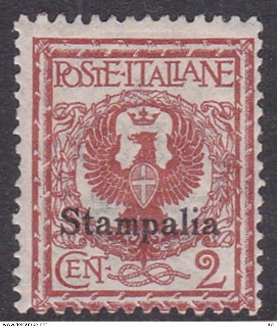 Italy-Colonies And Territories-Aegean-Stampalia S 1  1912  2c Orange Brown, Mint Hinged - Egée (Stampalia)