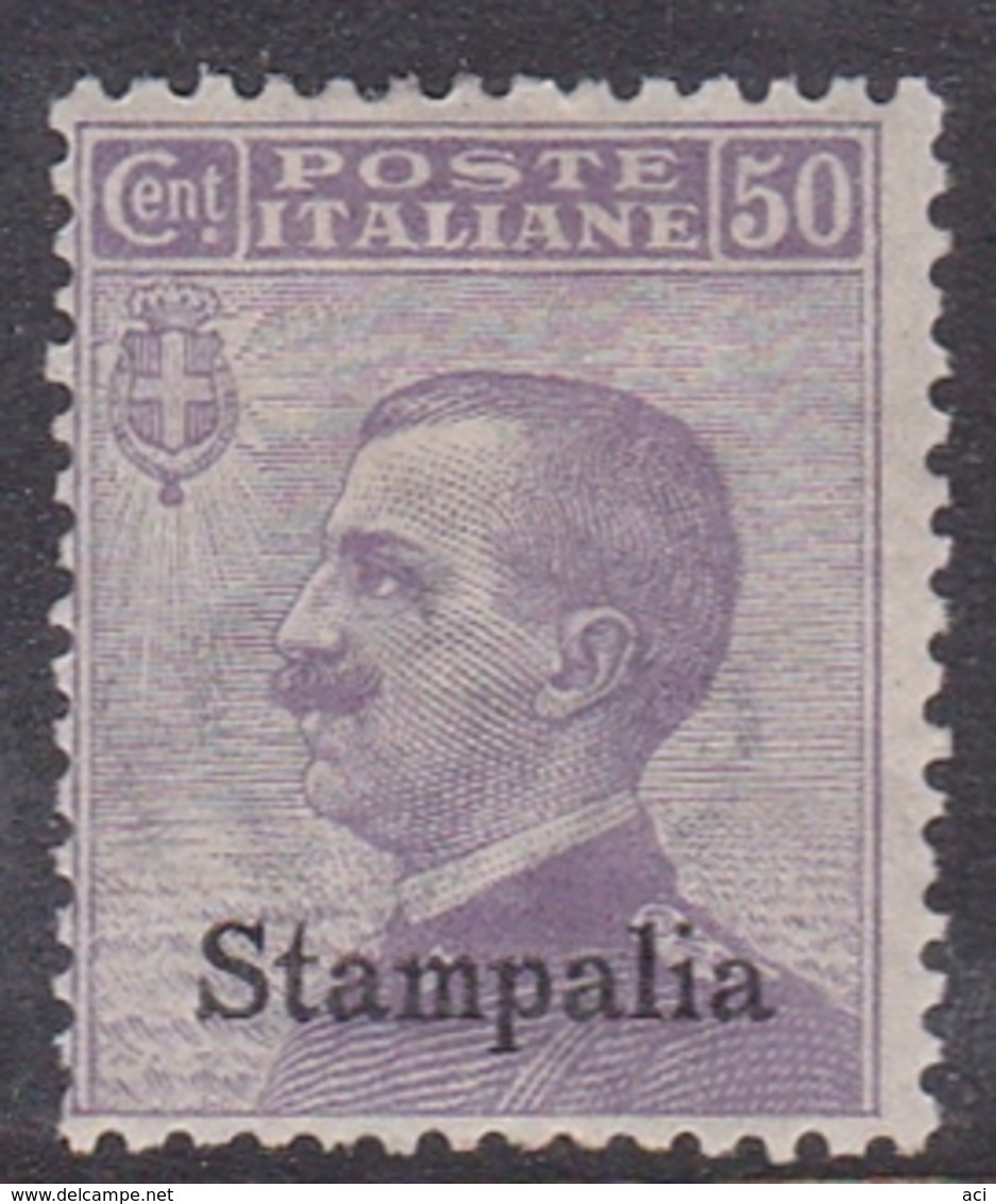 Italy-Colonies And Territories-Aegean-Stampalia S 7  1912  50c Violet, Mint Hinged - Egeo (Stampalia)