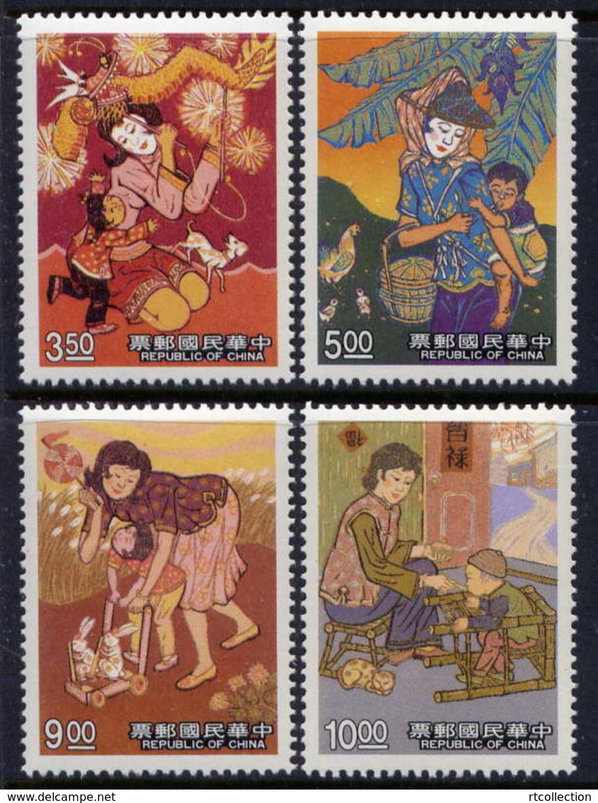 Taiwan 1992 Parent Child Relationships Mother And Son Children Childhood People Female Stamps MNH Sc#2844-2847 - Other & Unclassified