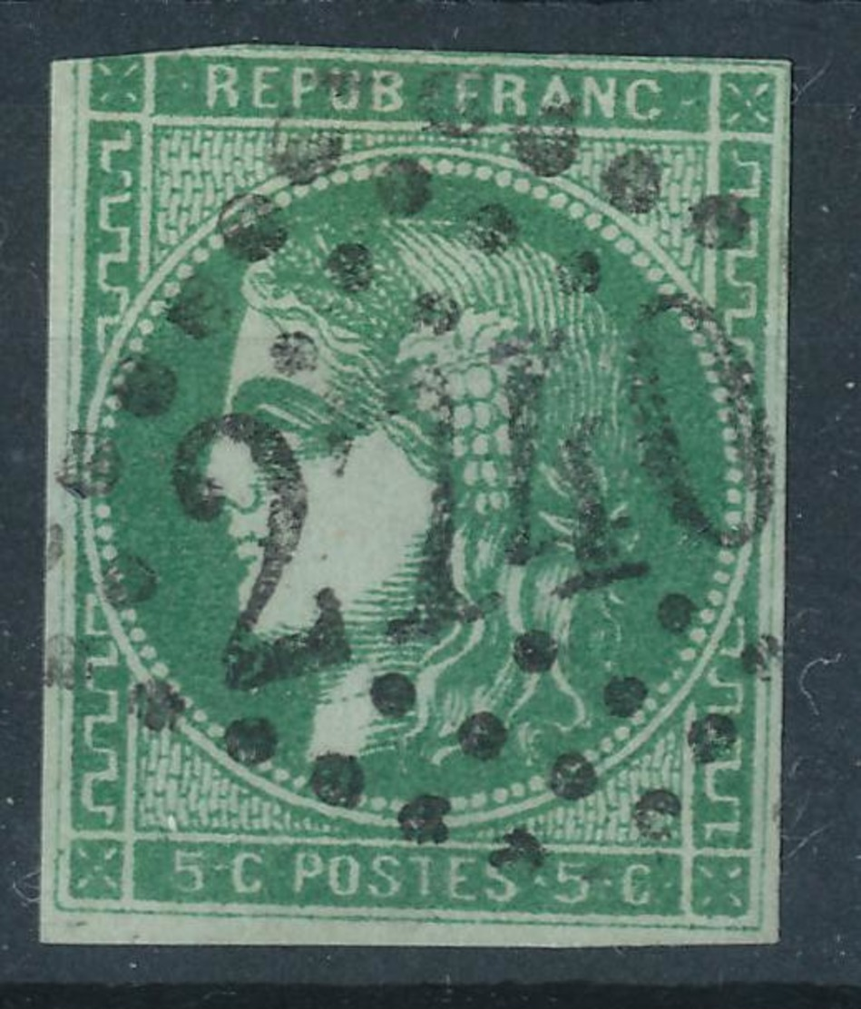 N°42 BORDEAUX  VERT TRES FONCE. - 1870 Bordeaux Printing