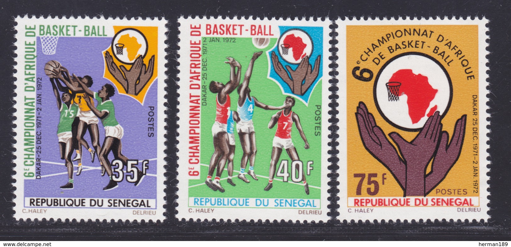 SENEGAL N°  358 à 360 ** MNH Neufs Sans Charnière, TB (D7368) Sports, Championnats D'Afrique De Basket-ball - Sénégal (1960-...)