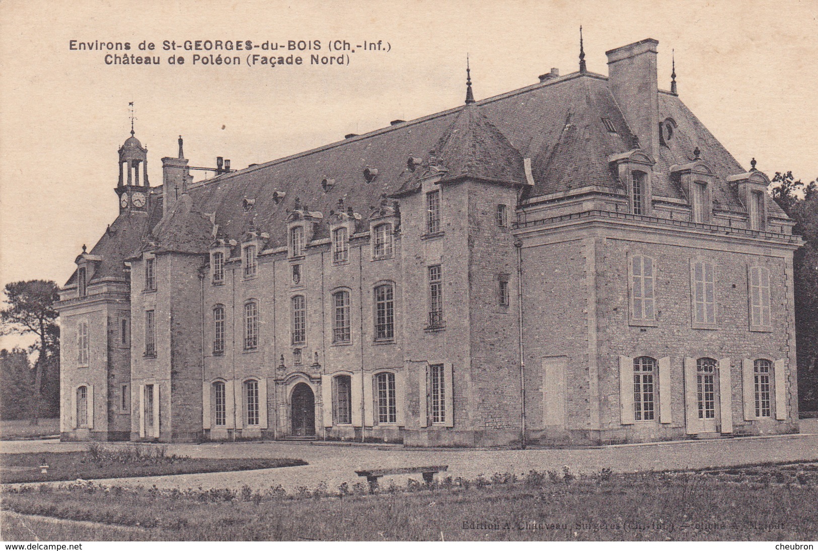 17. SAINT GEORGES DU BOIS . CPA. CHÂTEAU DE POLEON. FACE NORD. - Autres & Non Classés