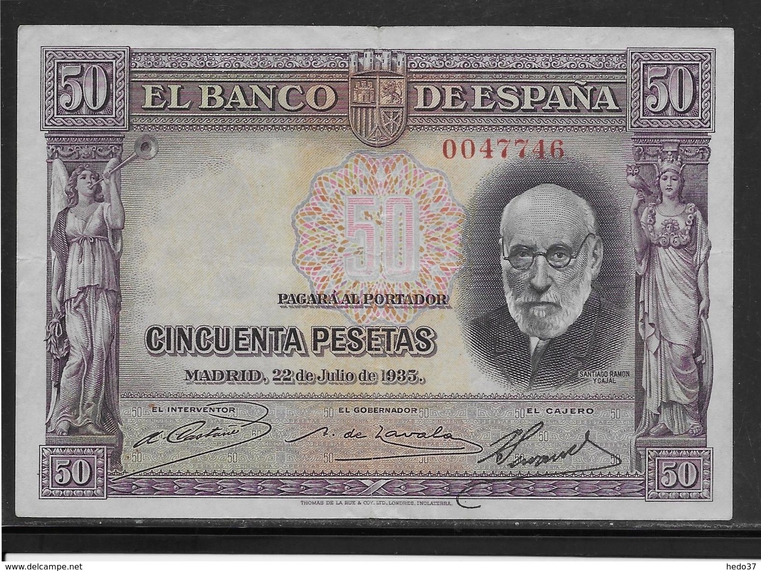 Espagne - 50 Pesetas - 1935 - Pick N°88 - SUP - 50 Peseten