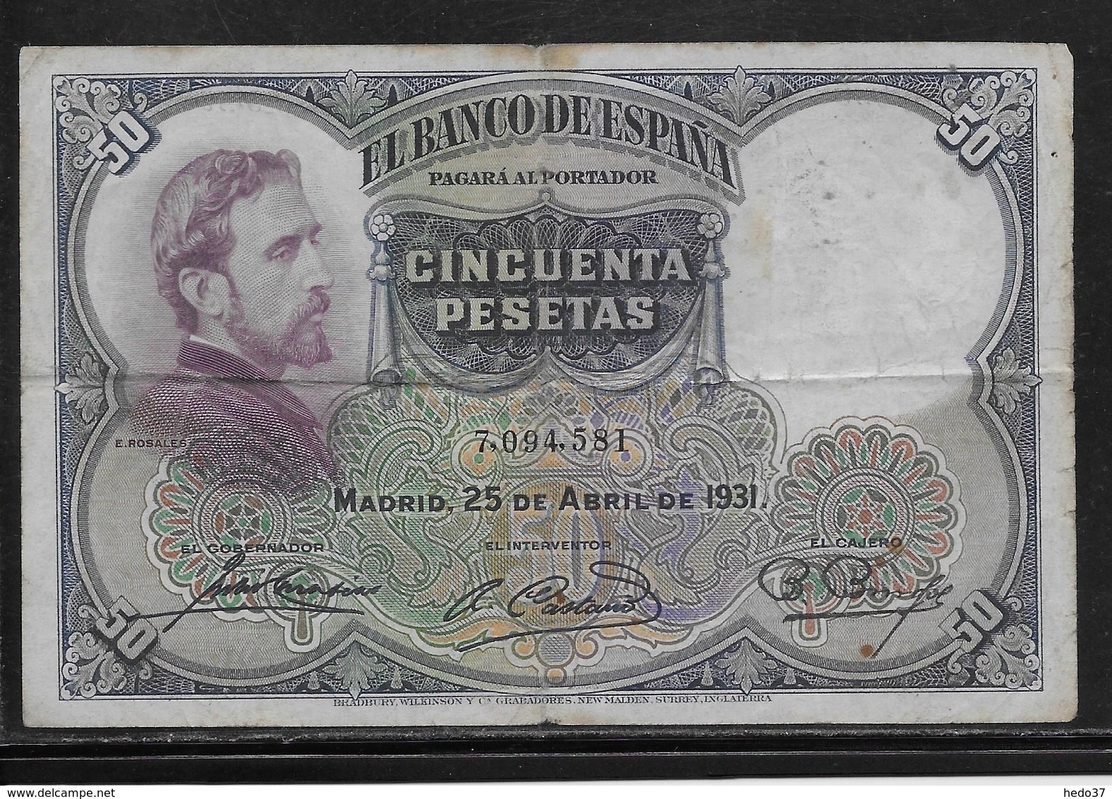 Espagne - 50 Pesetas - 1931 - Pick N°82 - TB - 50 Peseten