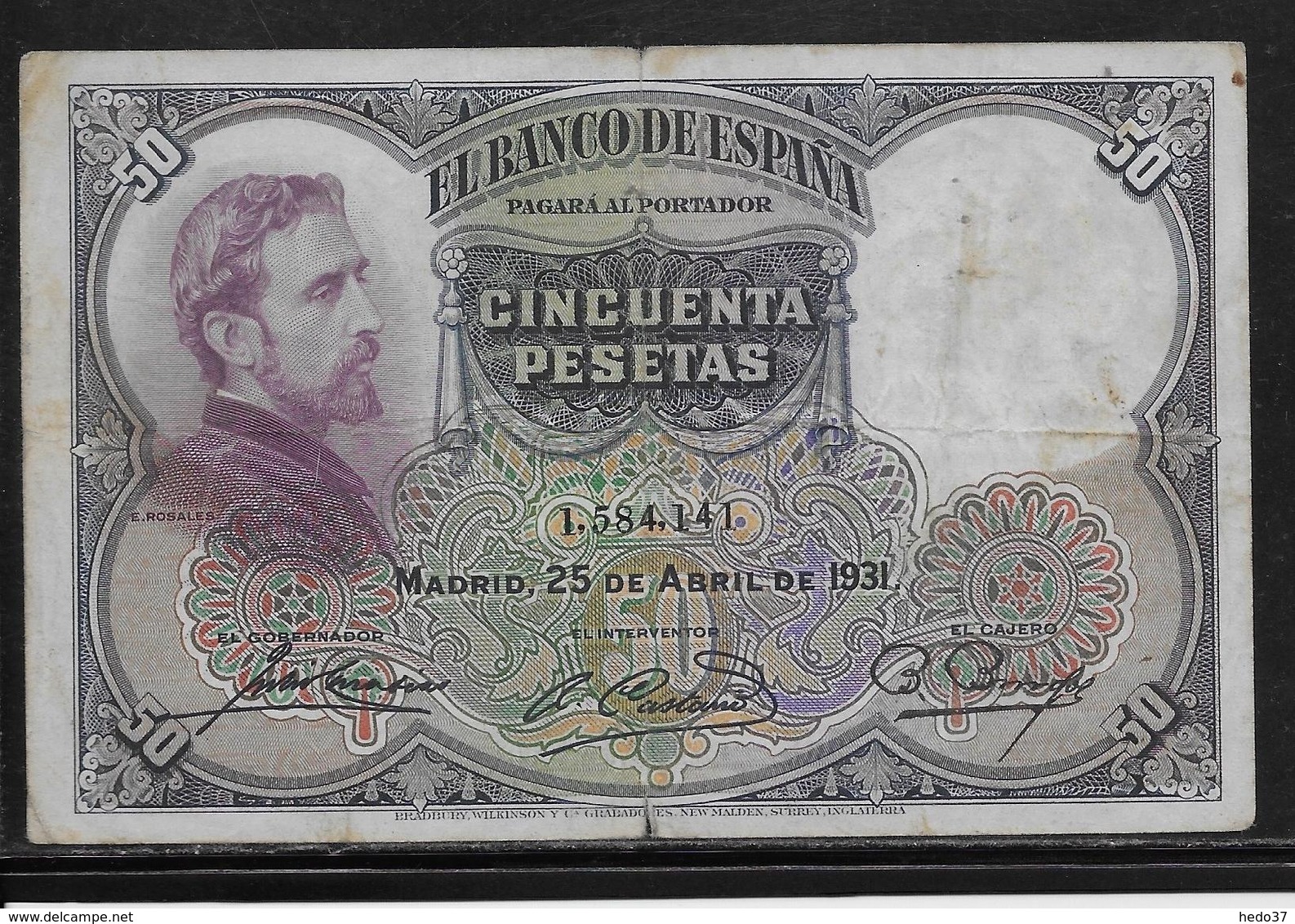 Espagne - 50 Pesetas - 1931 - Pick N°82 - TB - 50 Peseten