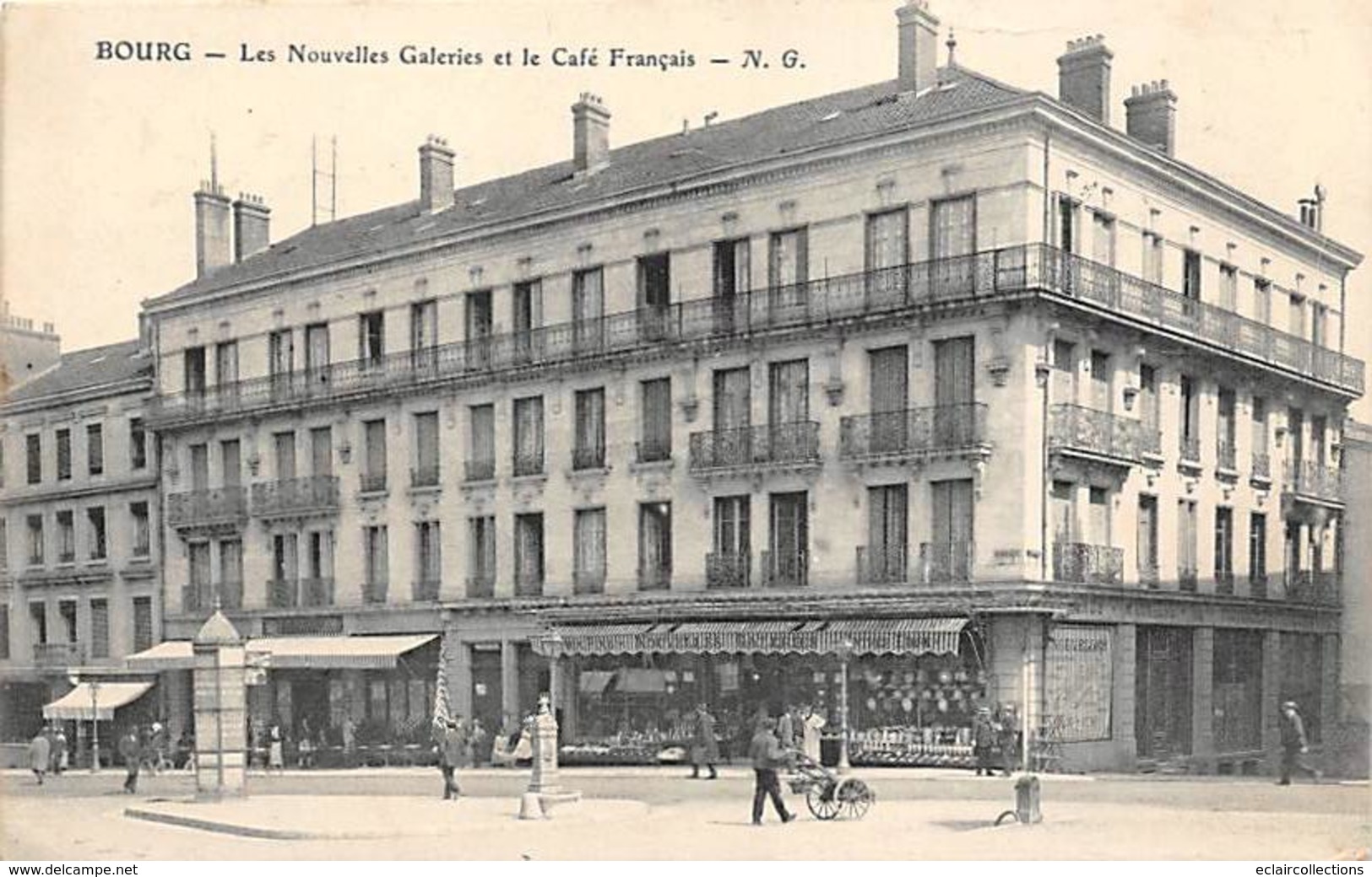 Bourg En Bresse     01      Nouvelles Galeries Et Le Café Français              (voir Scan) - Altri & Non Classificati