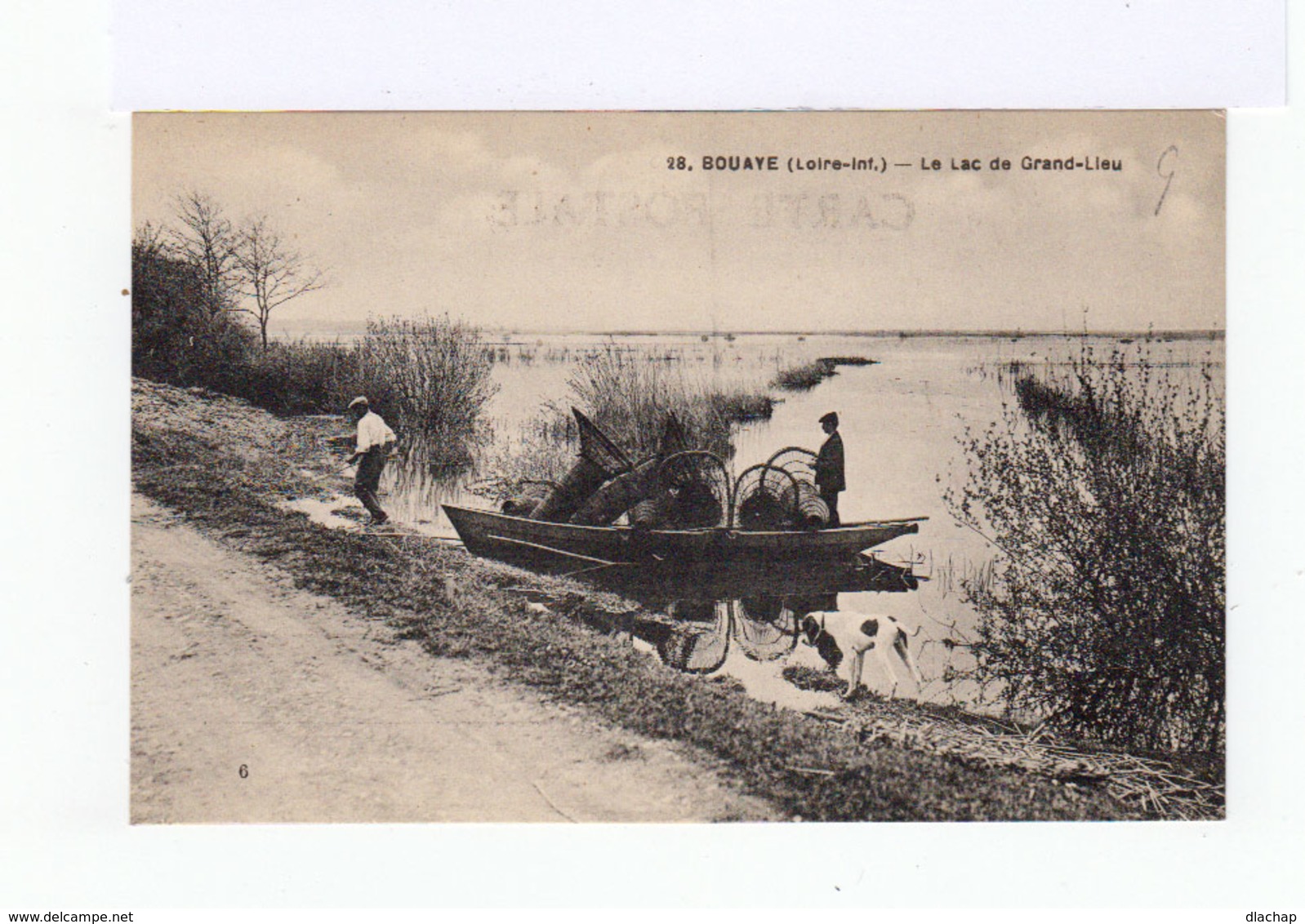 Bouaye. Loire Inférieure. Le Lac Grand Lieu. Barque Avec Nasses. (2919) - Pêche