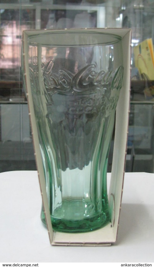 AC - COCA COLA McDONALD'S 1961 GREENISH CLEAR GLASS IN ITS ORIGINAL BOX - Tazas & Vasos