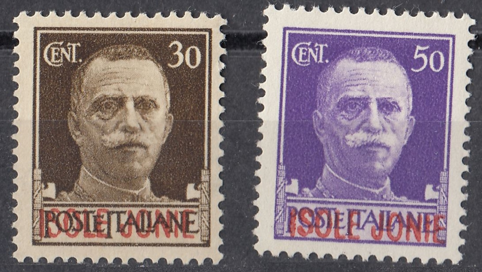 ISOLE JONIE, OCCUPAZIONE ITALIANA - 1941 - Lotto Due Valori Nuovi MH: Yvert 5 E 6. - Isole Ionie