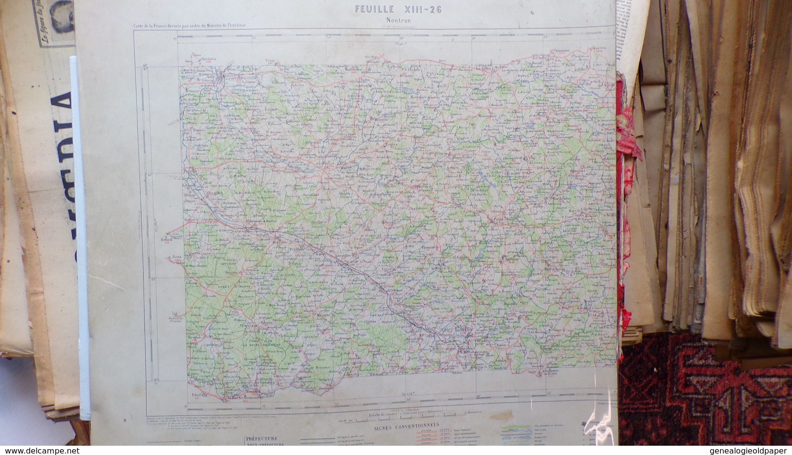 24- DORDOGNE- CARTE SECTEUR NONTRON-PIEGUT-BUSSEROLLES-MILHAGUET-MARVAL-ABJAT-MARTHON-MONTBRON-CHARRAS-MAZEROLLES-ECURAS - Cartes Topographiques