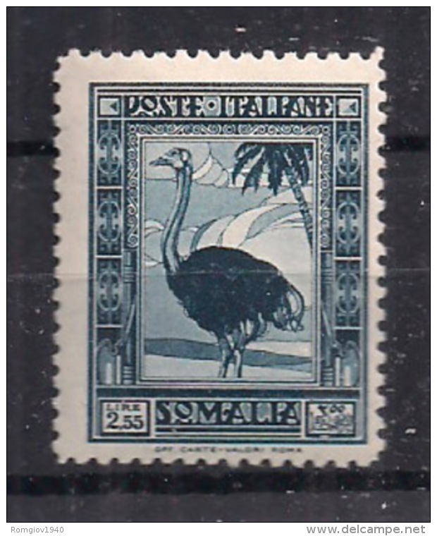 COLONIE ITALIANE  SOMALIA 1932 PITTORICA SASS. 180  Dent.12 MLH VF PICCOLA SPELLATURA INVISIBILE+++++ - Somalia