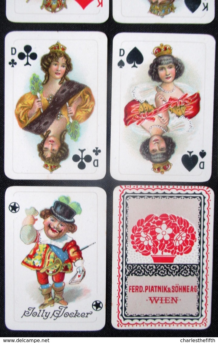 ANTIQUE BOXED DOUBLE CARD GAME ** PIATNIK & SÖHNE ** - DOUBLE JEU DE CARTES ANTIQUE EN BOITE - VERS 1890 ? RARE - Sonstige & Ohne Zuordnung