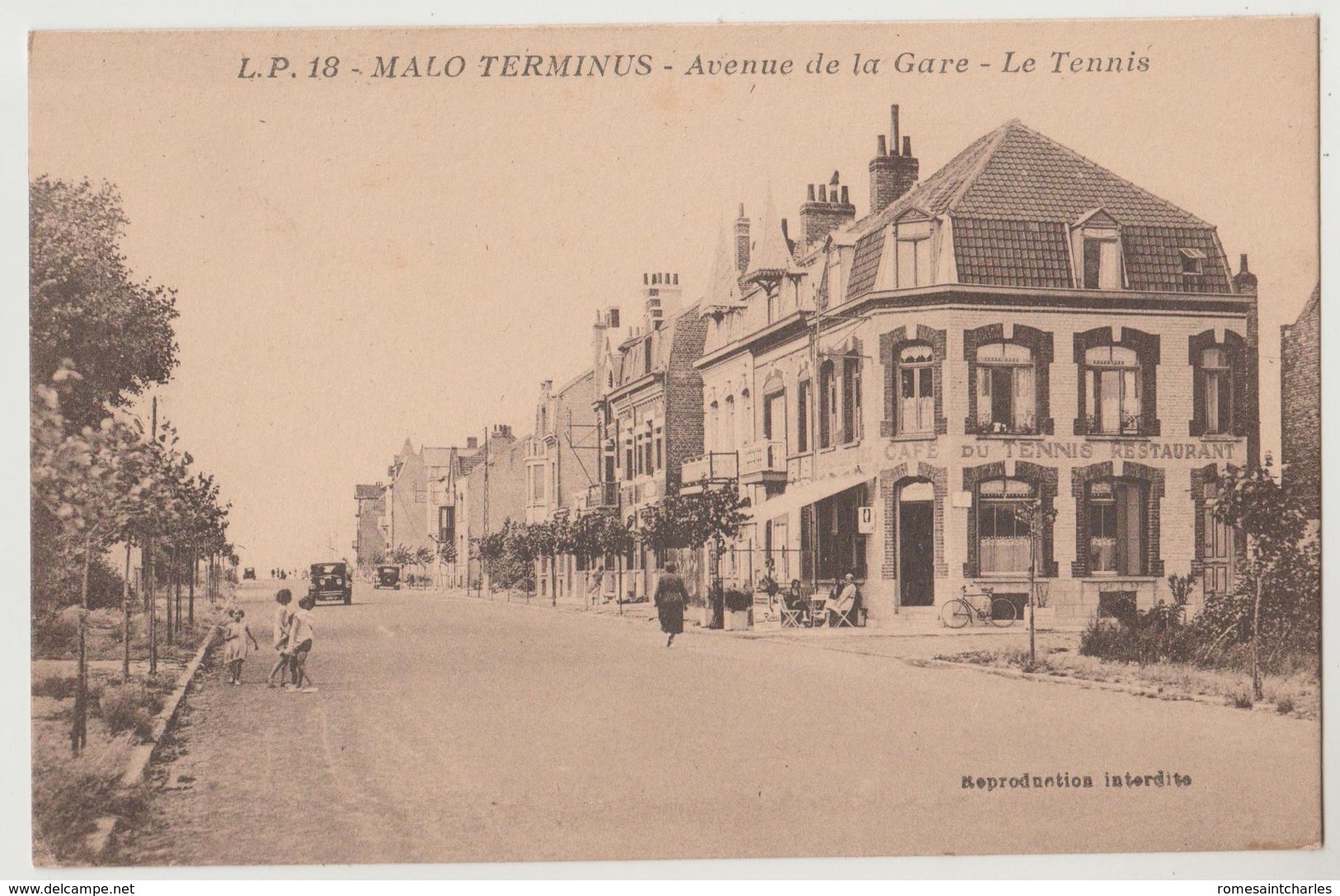 CPA 59 MALO TERMINUS Avenue De La Gare - Le Tennis - Autres & Non Classés