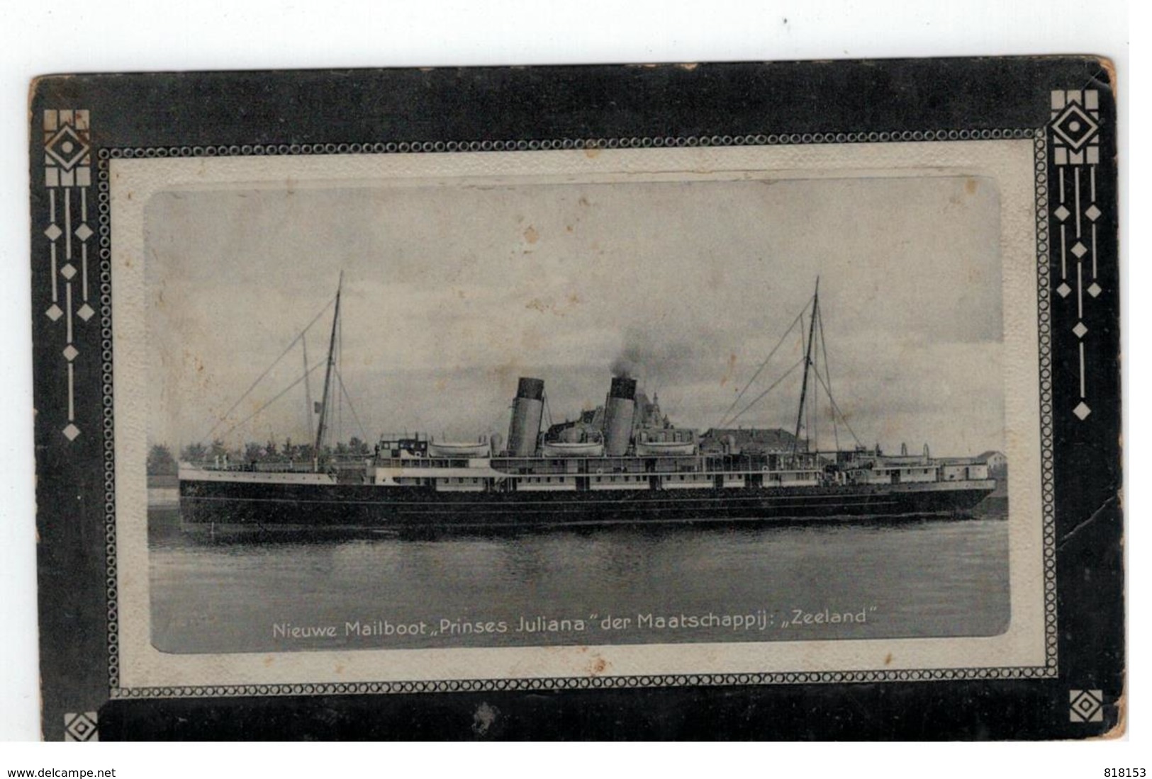 Nieuwe Mailboot "Prinses Juliana" Der Maatschappij "Zeeland" - Steamers