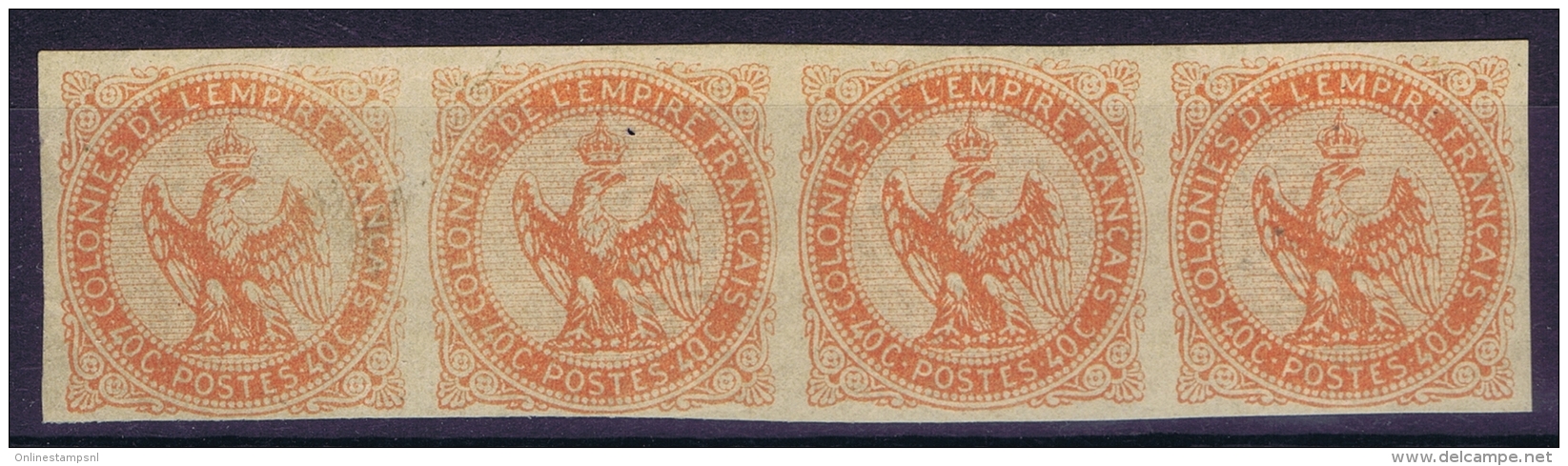 Colonies Générales: Yv Nr 2 Neuf Sans Charniere  , 2x   MH/* Flz/ Charniere Bande De 4 - Águila Imperial