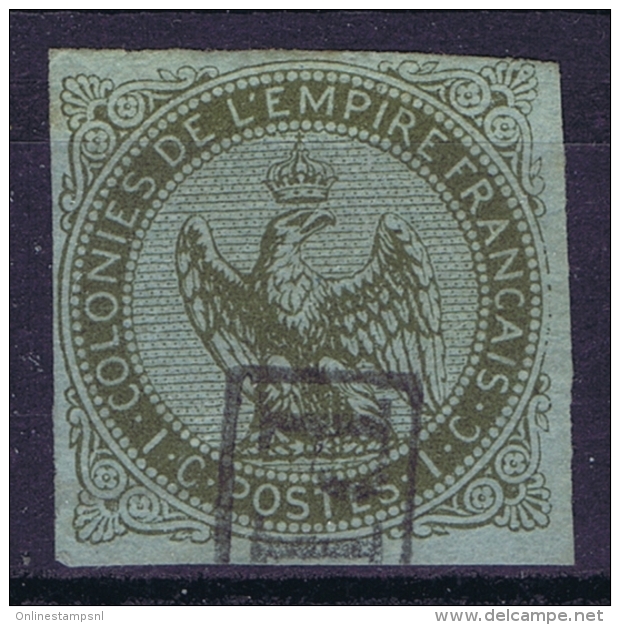 Colonies Générales: Yv Nr  1 Obl./Gestempelt/used   Cachet  PD In Box  Réunion - Aquila Imperiale