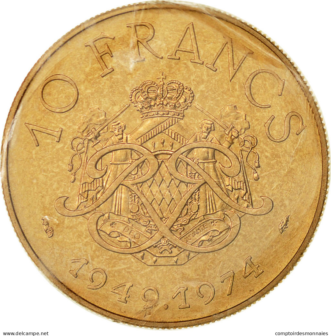 Monnaie, Monaco, 10 Francs, 1974, SUP, Copper-Nickel-Aluminum, KM:E63 - 1960-2001 Nouveaux Francs