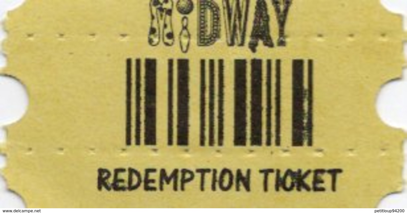 REDEMPTION TICKET GREAT CANADIAN MIDWAY Niagara Falls CANADA - Loterijbiljetten