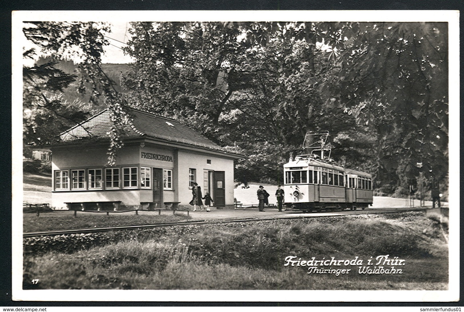 AK/CP Friedrichsroda  Strassenbahn  Tram  Waldbahn      Gel/circ. 1941    Erhaltung/Cond. 2   Nr. 00453 - Friedrichroda