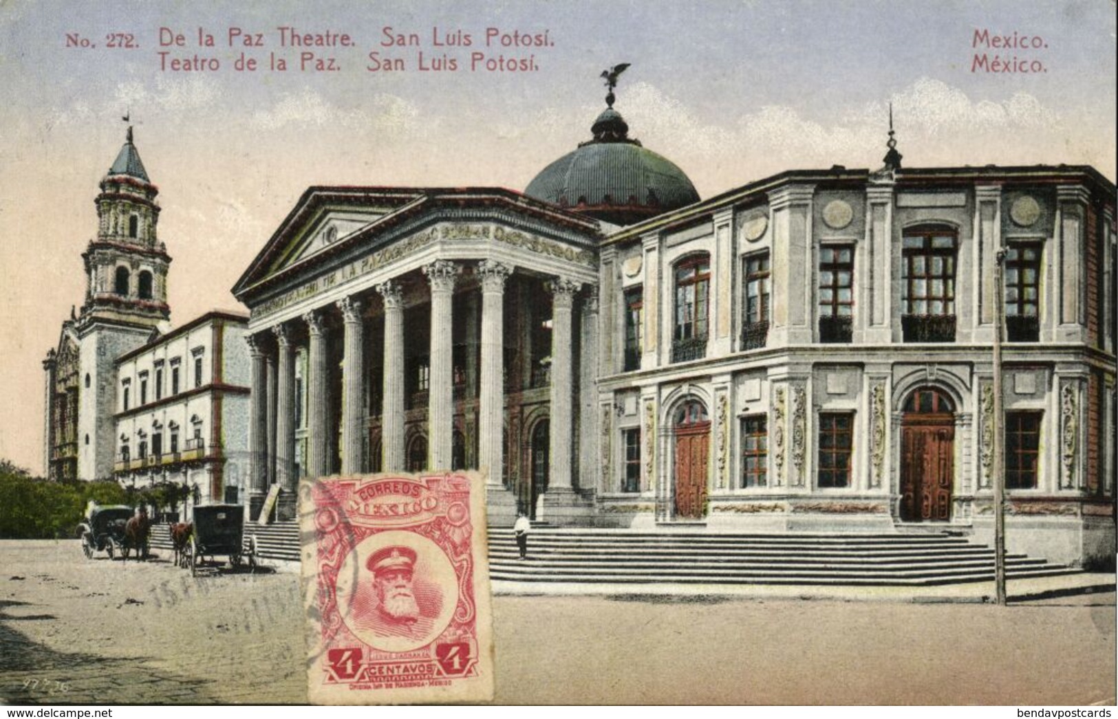 Mexico, SAN LUIS POTOSI, De La Paz Theatre (1923) Postcard - México