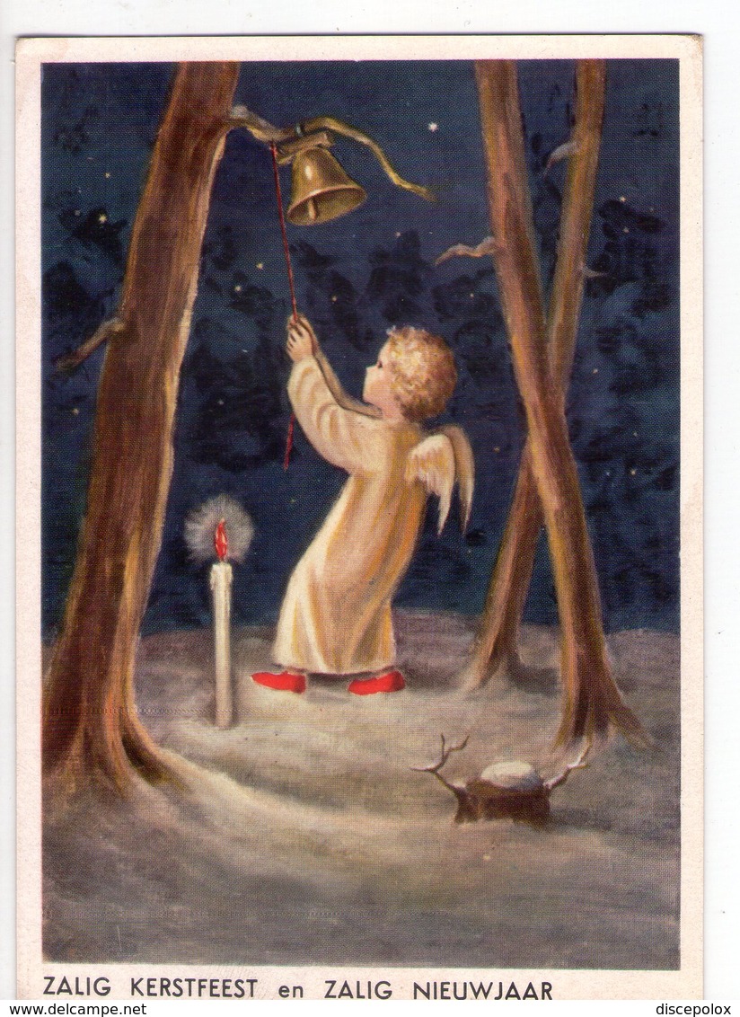 U2795/6 POSTCARD: ZALIG KERSTFEEST En ZALIG NIEUWJAAR - Illustration Or Painting - Angeli