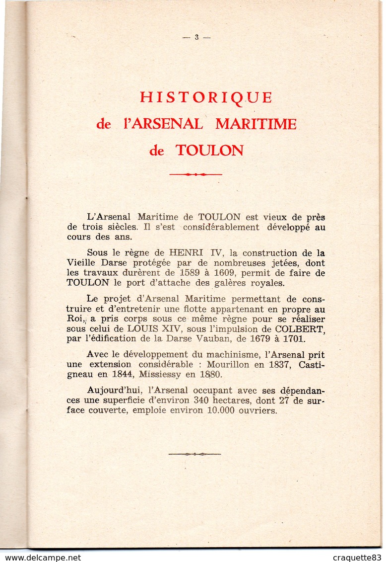 LA DIRECTION DES CONSTRUCTIONS ET ARMES NAVALES DE TOULON VOUS SOUHAITE LA BIENVENU - MINISTERE DE LA DEFENSE NATIONALE- - Documents