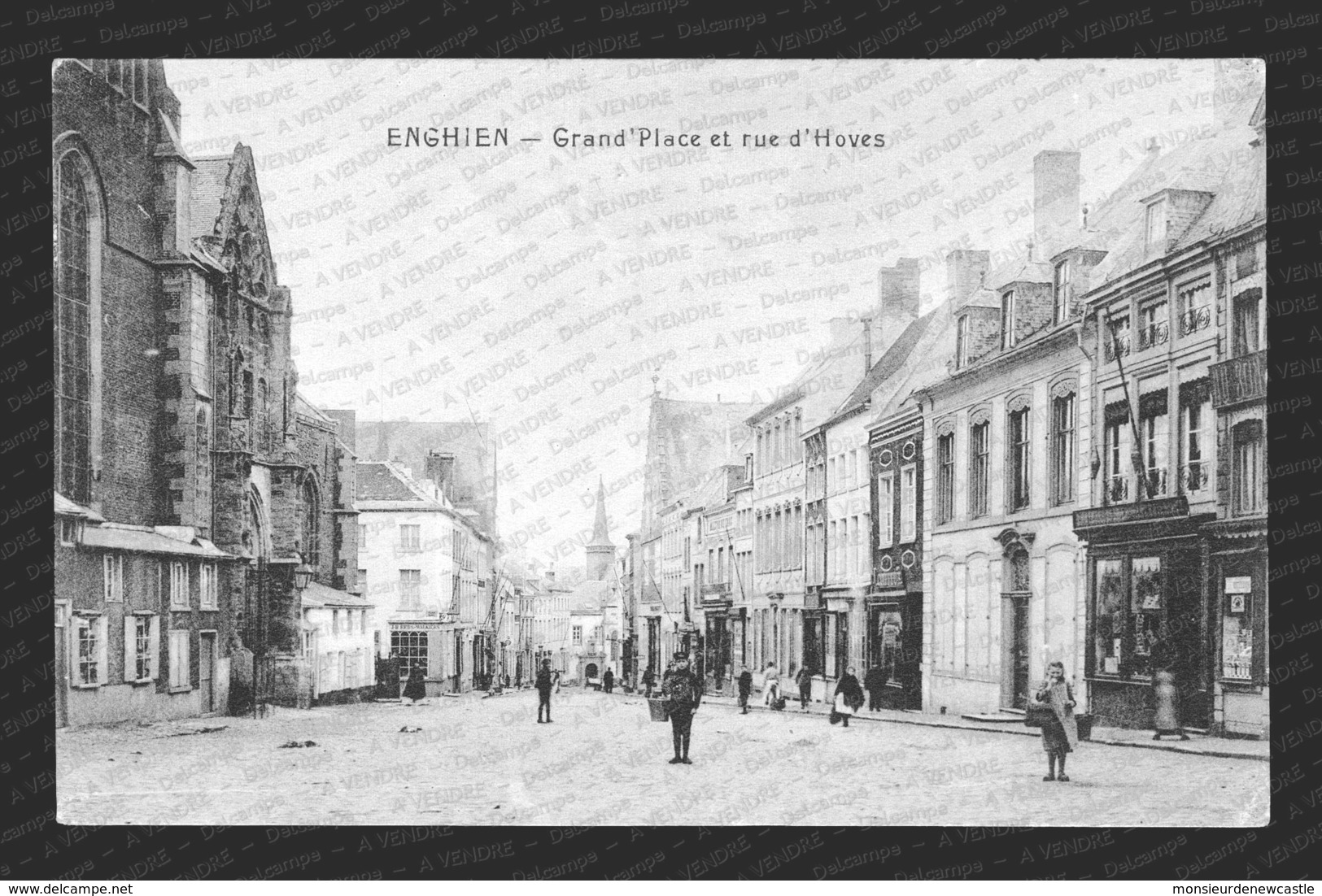 Enghien – Grand’Place Et Rue D’Hoves (Éd. Duwez). - Edingen