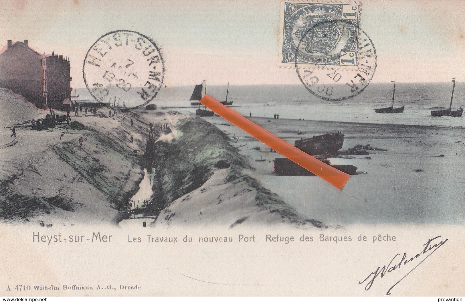 HEYST-sur-MER - Les Travaux Du Nouveau Port - Refuge Des Barques De Pêche - Carte Colorée - Heist