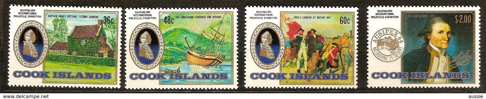 Cook Islands 1984 Yvertn° 801-804 *** MNH Cote 15 Euro James Cook Ausipex '84 - Cook