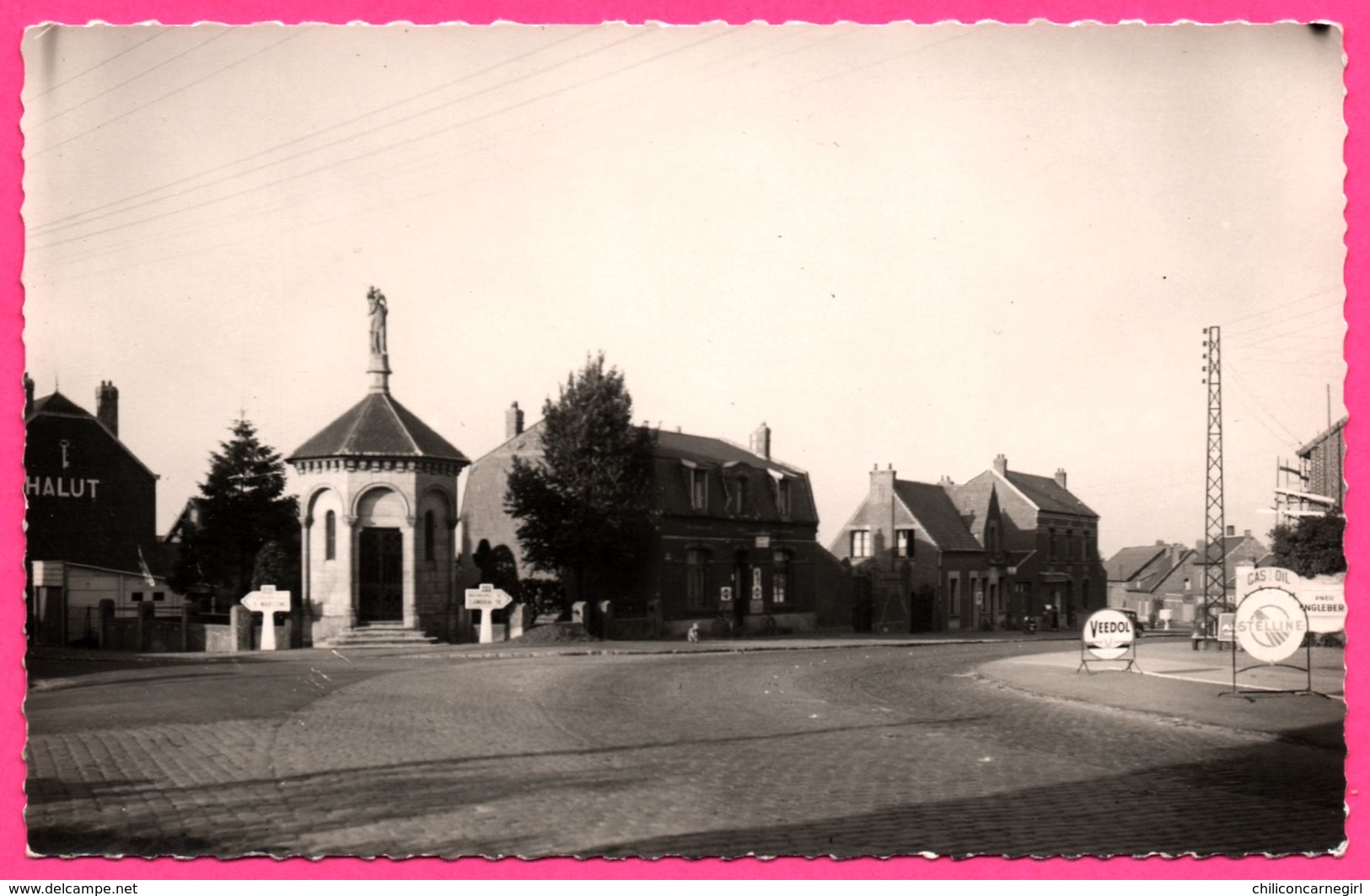 Cp Dentelée - Gouzeaucourt - La Chapelle St Christophe - Veedol - Gasoil - Stelline - Marcoing