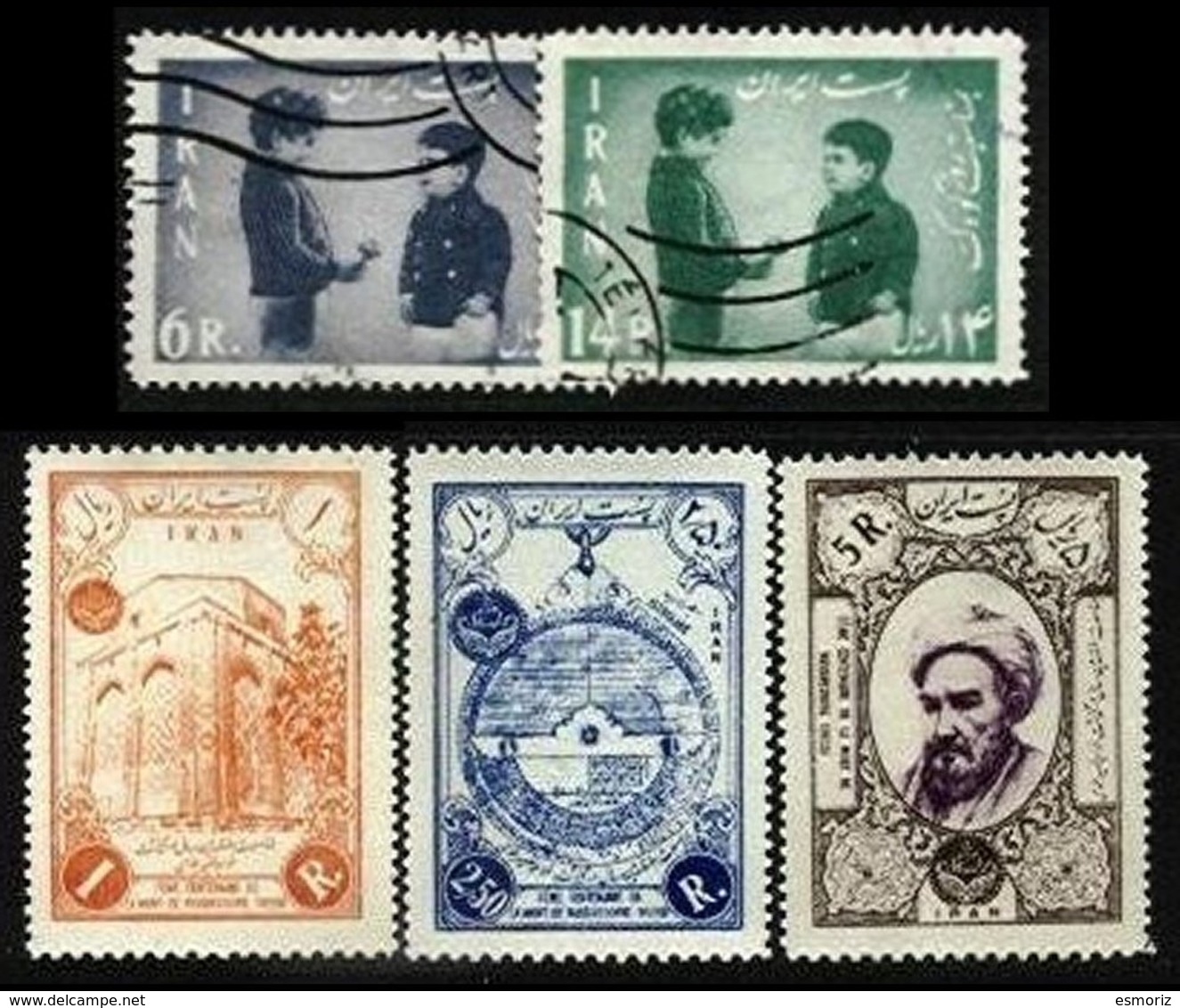 PERSIA, Discount Sale, Yv 861/63, 997/98, */o M/U, F/VF, Cat. € 54 - Iran