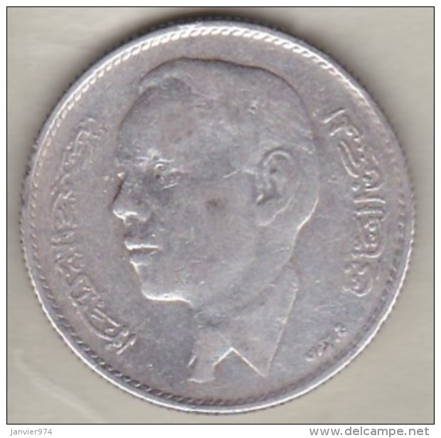 MAROC. 5 DIRHAMS AH 1384 (1965) .HASSAN II .ARGENT - Marokko