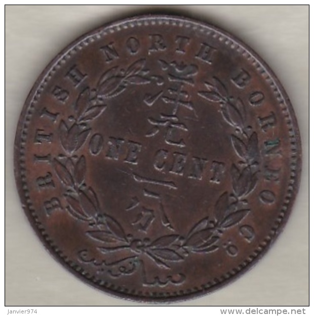 BRITISH NORTH BORNEO. ONE CENT 1885 H . VICTORIA. KM# 1 - Malaysie