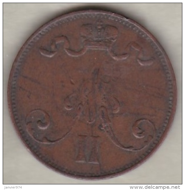 Finlande . 5 Pennia 1875 . Alexander II - Finlandia