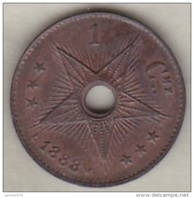 CONGO BELGE . 1 CENTIME 1888 . LEOPOLD II - 1885-1909: Leopold II